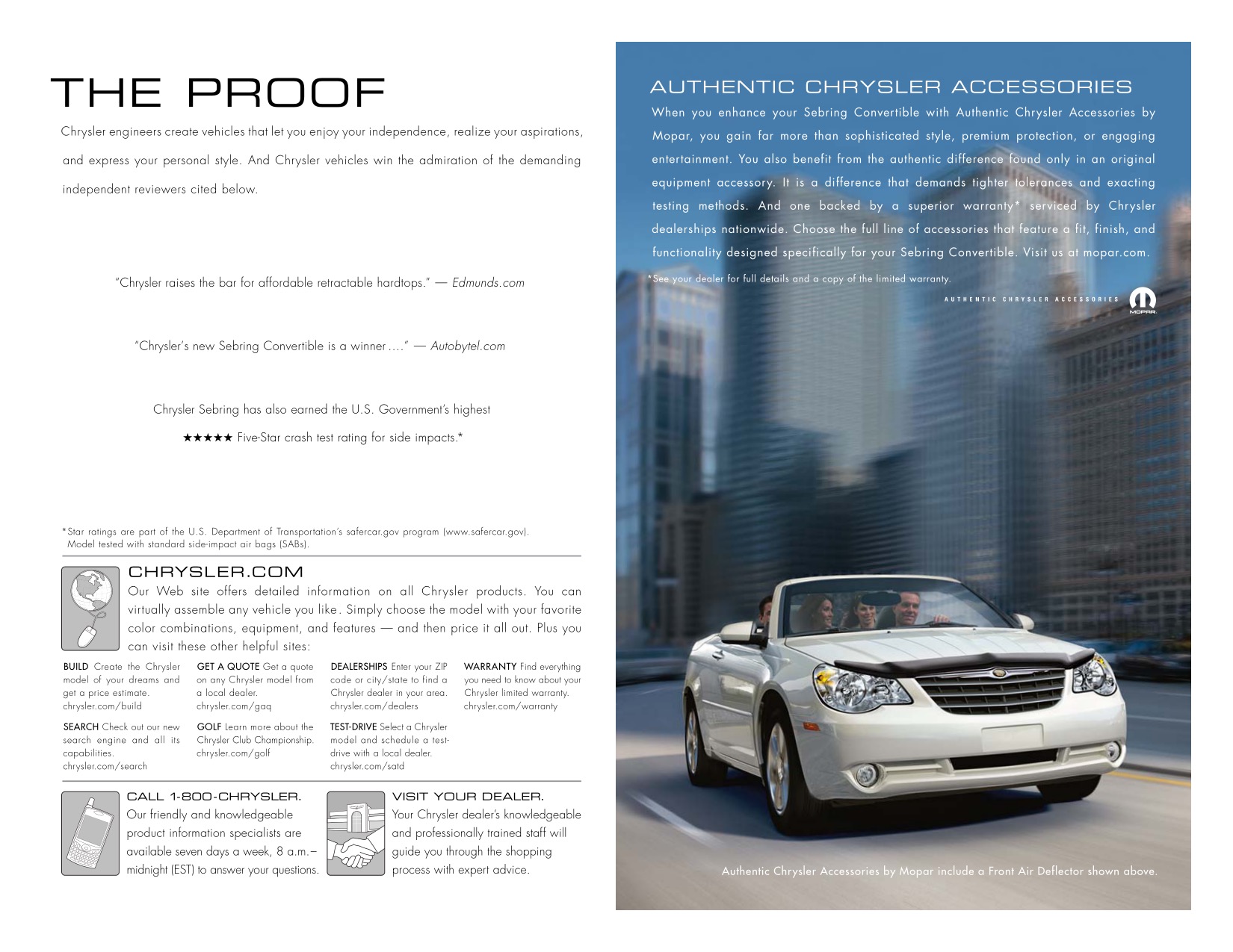 2008 Chrysler Sebring Convertible Brochure Page 17